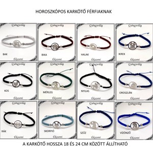 Bijuterii-brățări: Brățară Makramé SK-M 41 din oțel inoxidabil, horoscop, în mai multe culori -  - Artynos.ro