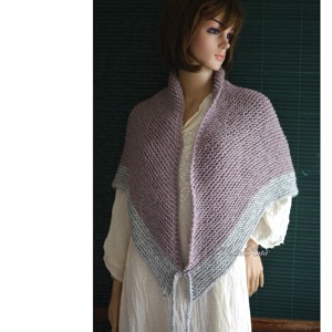 CLAIRE - șal exclusiv tricotat manual / cer: mov-gri - îmbrăcăminte și modă - haine damă - poncho - Artynos.ro