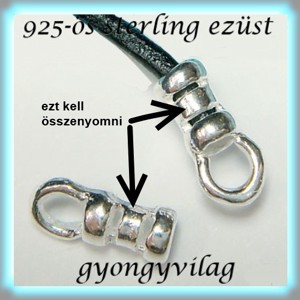 Fermoar lanț argint 925 1mm 2pcs/cs ELK V 04-1 -  - Artynos.ro