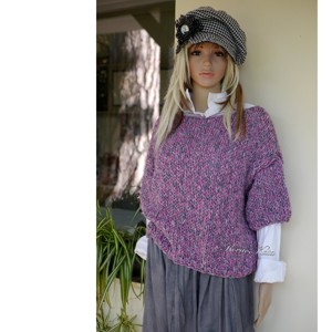 FRÉZIA - pulover trendy tricotat manual - îmbrăcăminte și modă - haine damă - hanorace, cardigane - Artynos.ro