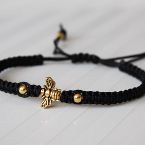 Brățară Macrame - Albină neagră -  - Artynos.ro