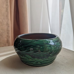 Suport de flori din ceramica verde, , , ARTYNOS