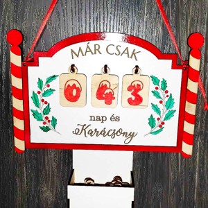 Vintage Craciun Countdown din lemn, , , ARTYNOS