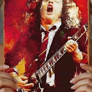 Retro AC Dc Angus Young placa de metal - Artynos.ro