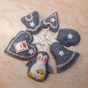 Pachet de ornamente pentru pomul de Crăciun gri argintiu -  - Artynos.ro