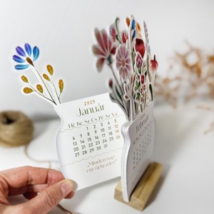 Calendar de birou cu buchet de flori - casă & stil de viață - papetărie de hârtie - calendar și planificator - Artynos.ro