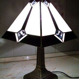 Art nuovo lampa tifany; Negru pe alb, , , ARTYNOS