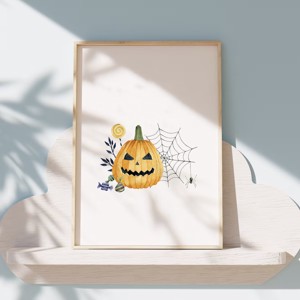 Halloween arta de perete, poster dovleac, imagine de toamna, , , ARTYNOS