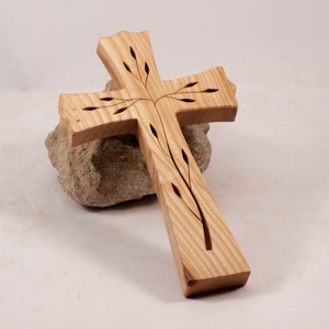 Cruce din lemn modelata, cruce de perete, , , ARTYNOS