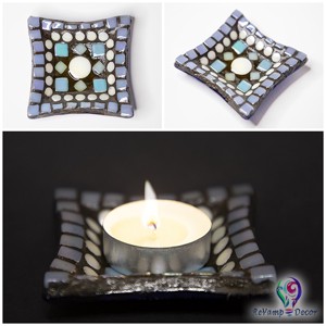 Lumanare din mozaic de sticla sau sapuniera mini mandala, , , ARTYNOS