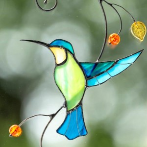 Turcoaz colibri decorare fereastra, , , ARTYNOS