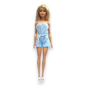 NOU! Salopetă subțire de vară, de culoare albastru cer � rochie pentru păpuși de tip Barbie (a097ek) -  - Artynos.ro