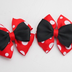 Clema de par Masnis - Minnie Mouse rosu/negru cu buline, , , ARTYNOS