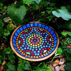 REKREDENC - Bol colorat pentru pasari, cu mozaic, 25 cm, , , ARTYNOS