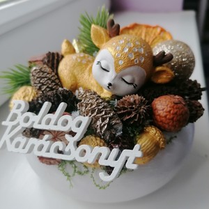 Decor de masă de Crăciun cu cerb - crăciun - decorațiuni de crăciun de casă - decor pentru masă de crăciun - Artynos.ro