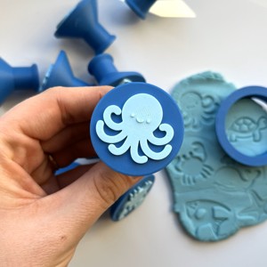 Set de ștampile și forme de prăjituri Animale marine din plastilină � balenă, caracatiță - jucării și echipamente pentru copii - puzzle, jocuri puzzle - puzzle cu forme - Artynos.ro