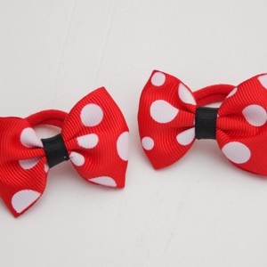 Elastic de păr Masnis - Minnie Mouse, buline roșii -  - Artynos.ro