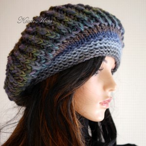 BORBÁLA / gaia - șapcă, beretă exclusiv tricotată manual din lână groasă - îmbrăcăminte și modă - eșarfe, pălării, fularuri - căciulă - Artynos.ro