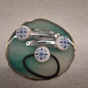 Clip de par Snowflake + set elastic de par, Imbracaminte si moda, Accesorii par, Accesorii de par, , ARTYNOS