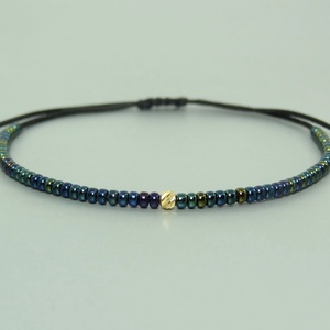 Bratara minimalista din margelute japoneze si aur 14k, Bijuterii, Brățări, Brățară cu mărgele, , ARTYNOS