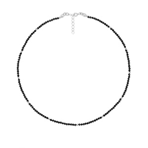 Colier minimalist turmalina neagra - piatra protectie. Transport gratuit - bijuterii - coliere - coliere cu mărgele - Artynos.ro