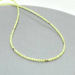 Colier jad galben-lemon si aur filat de 14k. - bijuterii - coliere - coliere cu mărgele - Artynos.ro