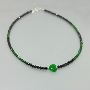 Colier cubic zirconia, jad si turmalina - Artynos.ro