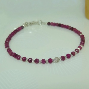 Bratara rubin brut - Crimson Éclat - bijuterii - brățări - brățări din pietre semiprețioase - Artynos.ro