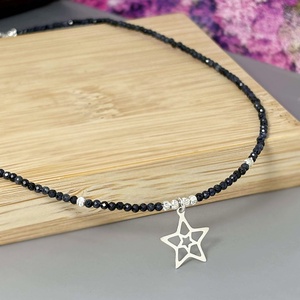 Colier turmalina neagra cu pandantiv steluta, Bijuterii, Coliere, Coliere din pietre semipretioase, Altele, ARTYNOS