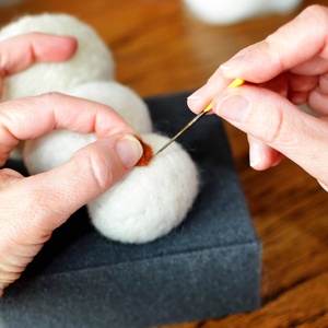 Kit pentru impaslit. 20 de suvite din lana naturala si ac inclus - diy - pregătește-ți singur - pachete diy, kituri - Artynos.ro