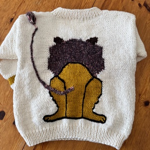 Pulover tricotat manual copii Leu - îmbrăcăminte și modă - haine bebeluși, haine copii - pulover si cardigan copii - Artynos.ro
