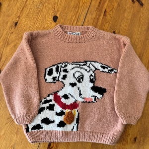 Pulover tricotat manual copii Dalmatian - Artynos.ro