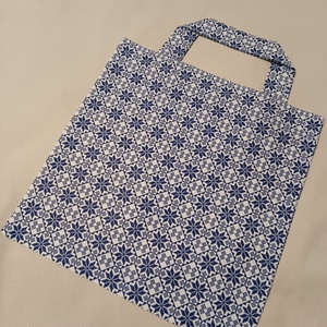 Textiltáska kék keresztszemes mintával, Genti si portofele, Geanta pentru cumparaturi, Totebaguri, Cusatura, ARTYNOS
