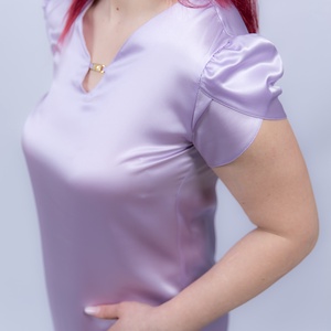 Cămașă de noapte matase naturala 100%, de dud 19 momme 6 A calitate - îmbrăcăminte și modă - haine damă - rochie, dintr-o bucată - Artynos.ro