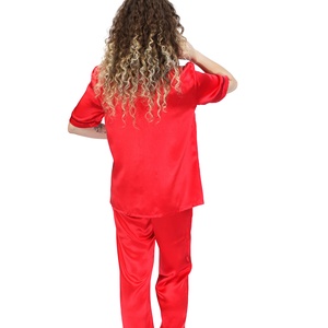 Pijamale lungi femei din matase naturala 100 %, de dud 19 momme 6 A calitate  - îmbrăcăminte și modă - haine damă - pantaloni damă - Artynos.ro