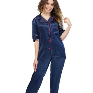 Pijamale lungi femei din matase naturala 100 %, de dud 19 momme 6 A calitate  - îmbrăcăminte și modă - haine damă - pantaloni damă - Artynos.ro