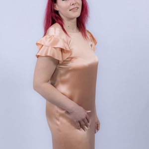 Cămașă de noapte matase naturala 100%, de dud 19 momme 6 A calitate - îmbrăcăminte și modă - haine damă - rochie, dintr-o bucată - Artynos.ro