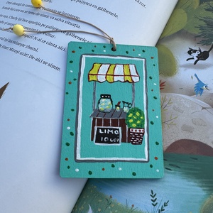 Semn de carte - stand limonadă - cărți și creații cu tematică muzicală, cadouri - semn de carte - Artynos.ro