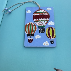Semn de carte - Balon cu aer cald - cărți și creații cu tematică muzicală, cadouri - semn de carte - Artynos.ro