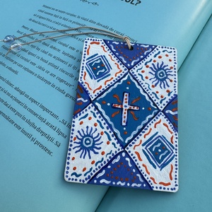 Semn de carte - Albastru - cărți și creații cu tematică muzicală, cadouri - semn de carte - Artynos.ro