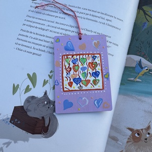Semn de carte - Inimioare - cărți și creații cu tematică muzicală, cadouri - semn de carte - Artynos.ro