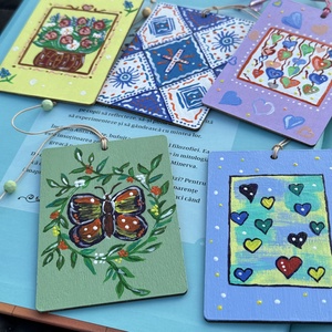 Semn de carte - inimi  - cărți și creații cu tematică muzicală, cadouri - semn de carte - Artynos.ro