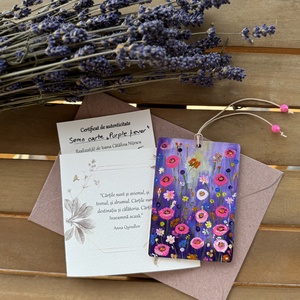 Semn de carte - flori - cărți și creații cu tematică muzicală, cadouri - semn de carte - Artynos.ro