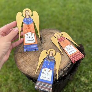 Îngeraș pictat manual  - casă & stil de viață - accesorii pentru casă și grădină - accesorii șemineu - Artynos.ro