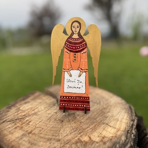 Îngeraș pictat manual , Accesorii de Crăciun, Decorațiuni de Crăciun de casă, Aranjarea mesei festive, Pictură, ARTYNOS