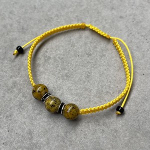 Brățară macramé cu larvikită colorată -  - Artynos.ro
