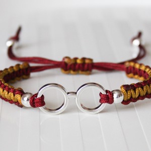 Bratara macramé impletita - Harry Potter burgundy/gold, , , ARTYNOS