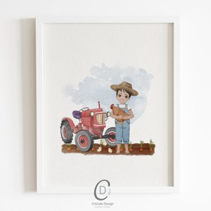 Viata la ferma, decoratiuni de perete, set poster cu monograma, 3 bucati, , , ARTYNOS