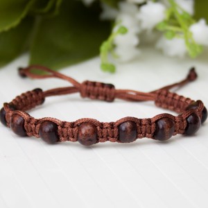 Bratara macramé impletita - Margele maro, , , ARTYNOS