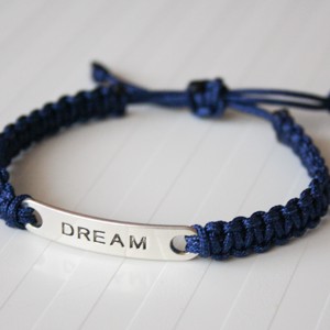 Brățară macramé împletită - Dark Blue Dream - bijuterii - brățări - brățări împletite - Artynos.ro